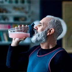 man drinking